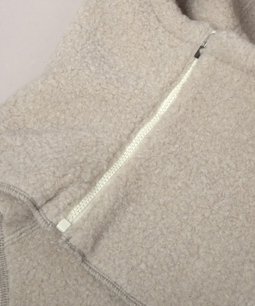 BOA PILE HOOD LIGHT BEIGE ONESIZE