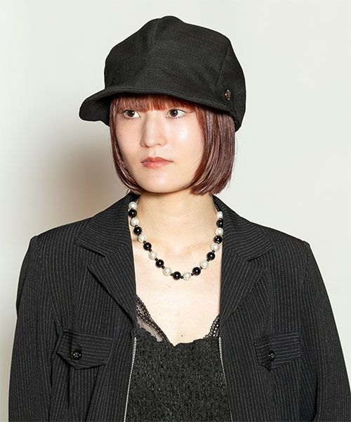 モデル頭囲：55cm 着用サイズ：ONESIZE