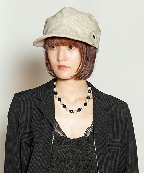 モデル頭囲：55cm 着用サイズ：ONESIZE