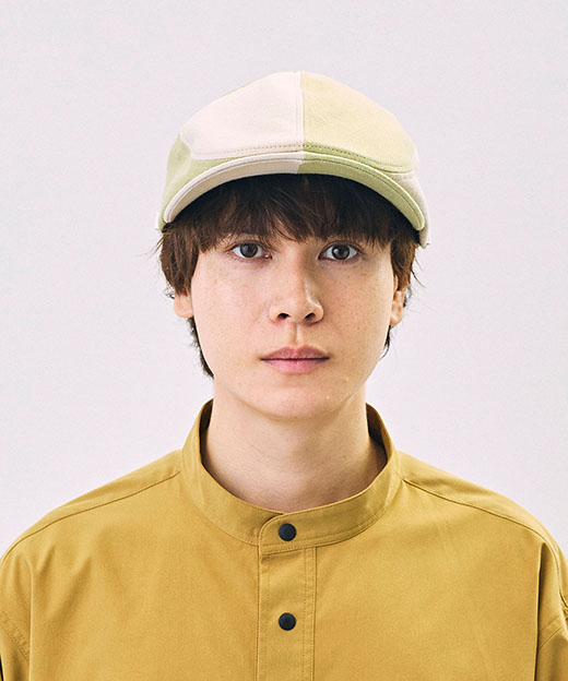 モデル頭囲：54.5cm 着用サイズ：ONESIZE