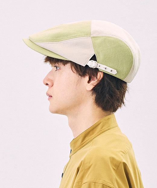 モデル頭囲：54.5cm 着用サイズ：ONESIZE