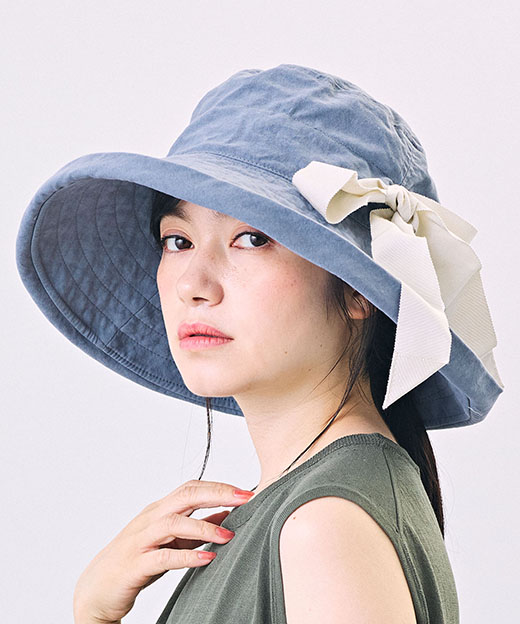 モデル頭囲：54cm 着用サイズ：ONESIZE