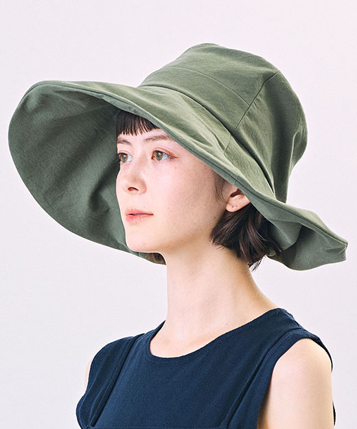 モデル頭囲：52cm 着用サイズ：ONESIZE