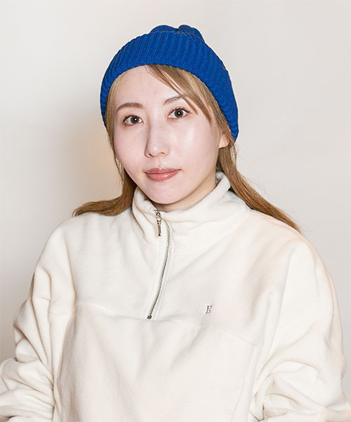 モデル頭囲：56cm 着用サイズ：ONESIZE