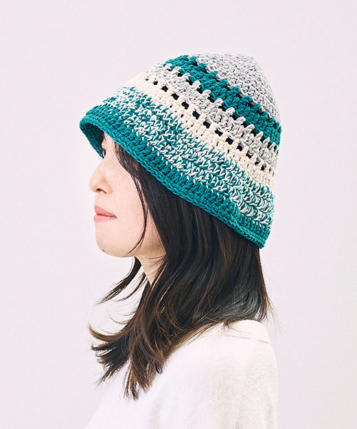 モデル頭囲：53cm 着用サイズ：ONESIZE