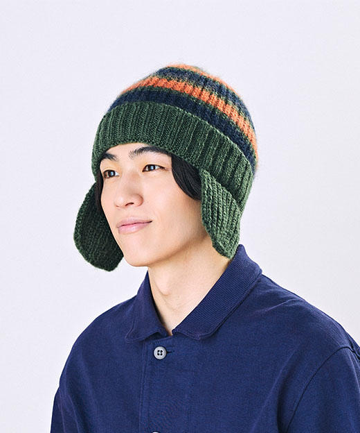 モデル頭囲：58cm 着用サイズ：ONESIZE