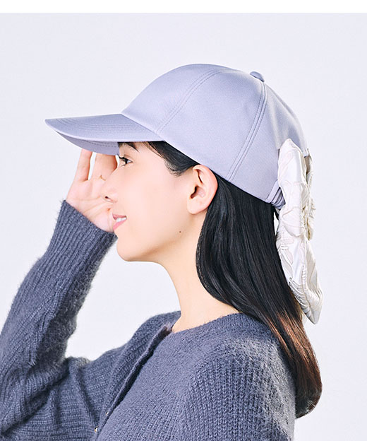 モデル頭囲：56cm 着用サイズ：ONESIZE