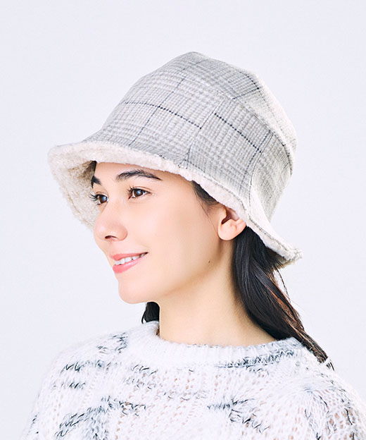 モデル頭囲：56cm 着用サイズ：ONESIZE