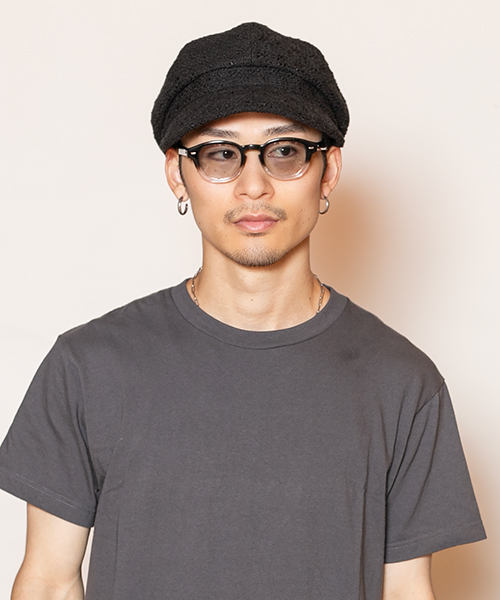 モデル頭囲：58.5cm 着用サイズ：ONESIZE