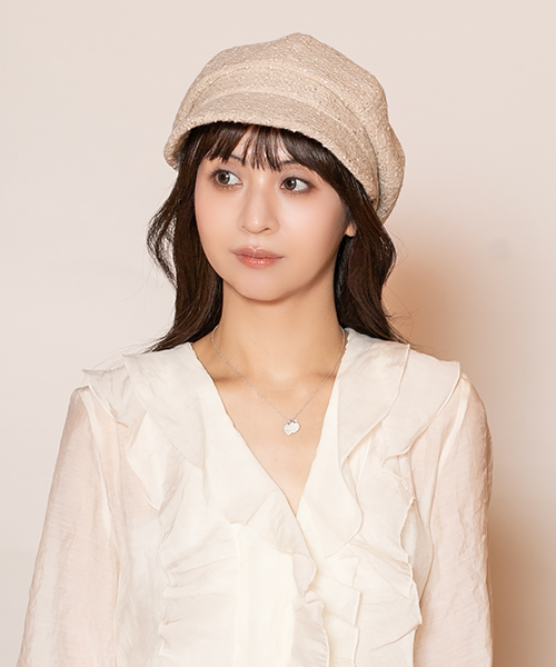モデル頭囲：56cm 着用サイズ：ONESIZE