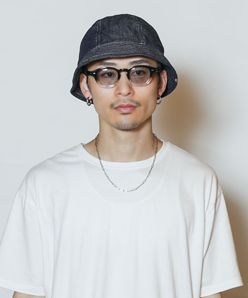 モデル頭囲：58.5cm 着用サイズ：ONESIZE
