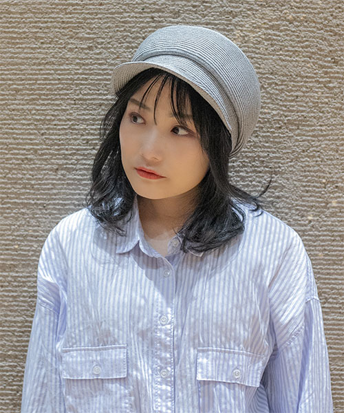 モデル頭囲：55cm 着用サイズ：ONESIZE