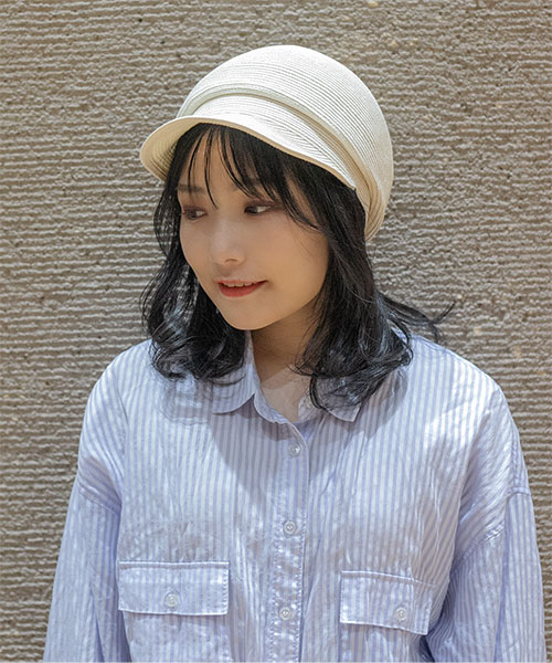 モデル頭囲：55cm 着用サイズ：ONESIZE