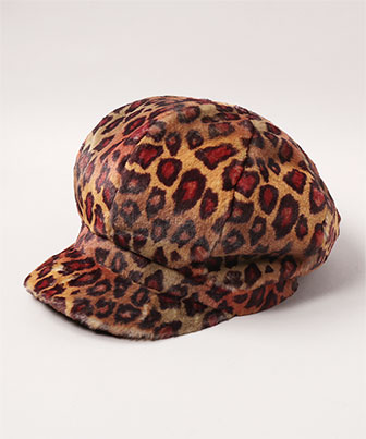 PRINTED FUR CASQUETTE