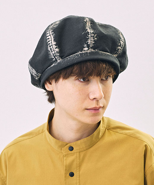 モデル頭囲：54.5cm 着用サイズ：ONESIZE