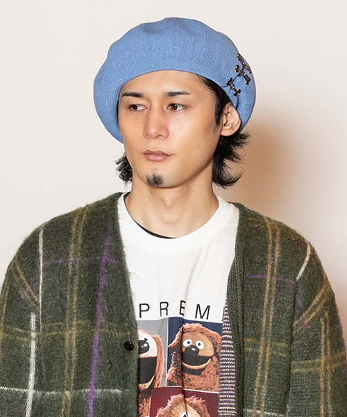 モデル頭囲：58cm 着用サイズ：ONESIZE