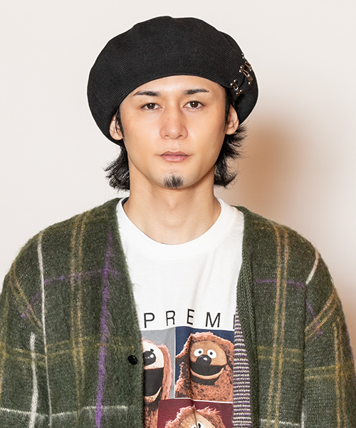 モデル頭囲：58cm 着用サイズ：ONESIZE