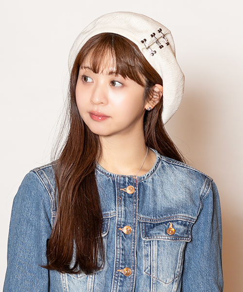 モデル頭囲：56cm 着用サイズ：ONESIZE