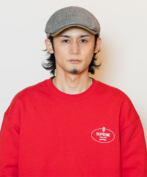 モデル頭囲：58cm 着用サイズ：ONESIZE
