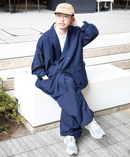 モデル頭囲：56.5cm 着用サイズ：ONESIZE