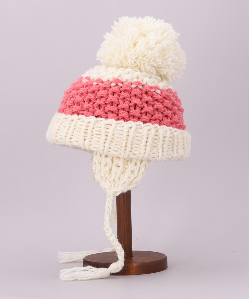 HAND KNITTED EARFLAP WATCH RED ONESIZE