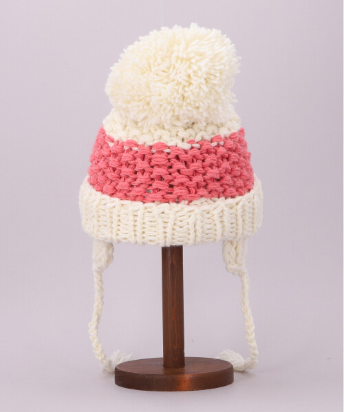 HAND KNITTED EARFLAP WATCH RED ONESIZE