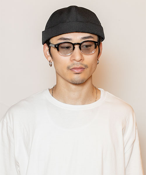 モデル頭囲：58.5cm 着用サイズ：ONESIZE