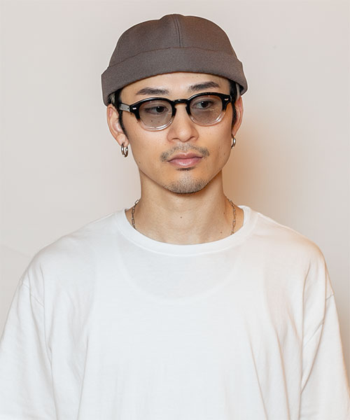 モデル頭囲：58.5cm 着用サイズ：ONESIZE
