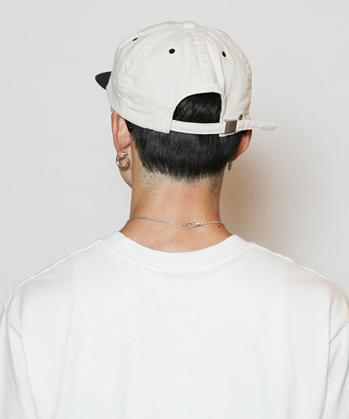 モデル頭囲：58.5cm 着用サイズ：ONESIZE