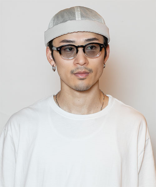 モデル頭囲：58.5cm 着用サイズ：ONESIZE