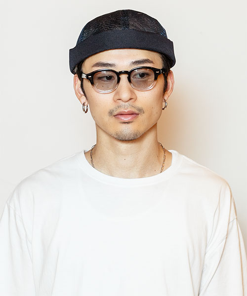 モデル頭囲：58.5cm 着用サイズ：ONESIZE