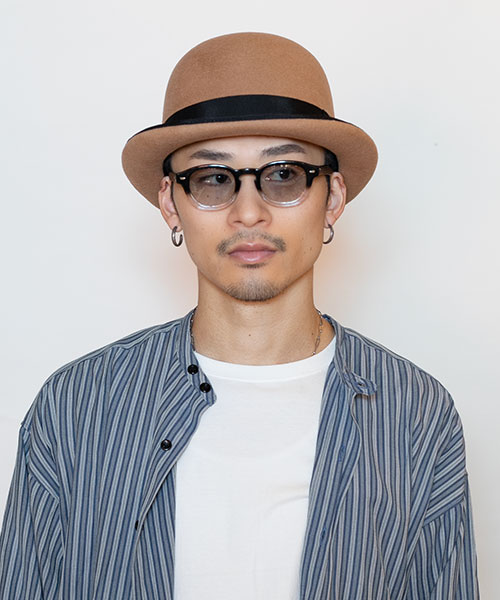 モデル頭囲：58.5cm 着用サイズ：L