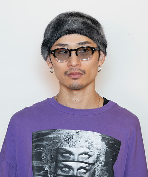 CF TIE DYE MOHAIR BEANIE BLACK ONESIZE