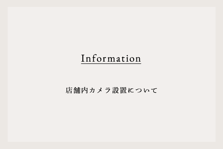 Regarding camera installation in stores